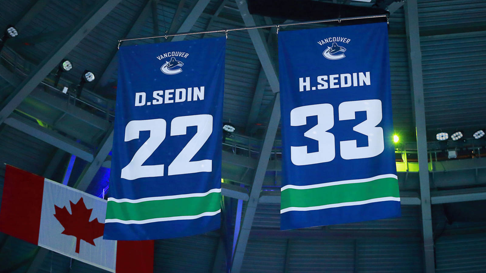 Golden State Warriors' championship banners and retired numbers as