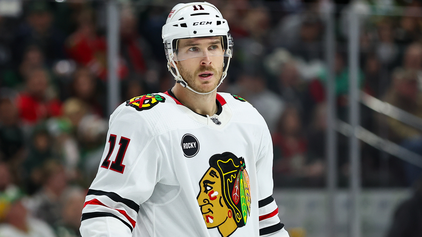 Chicago Blackhawks forward Taylor Raddysh leaves game Vs. Dallas Stars ...