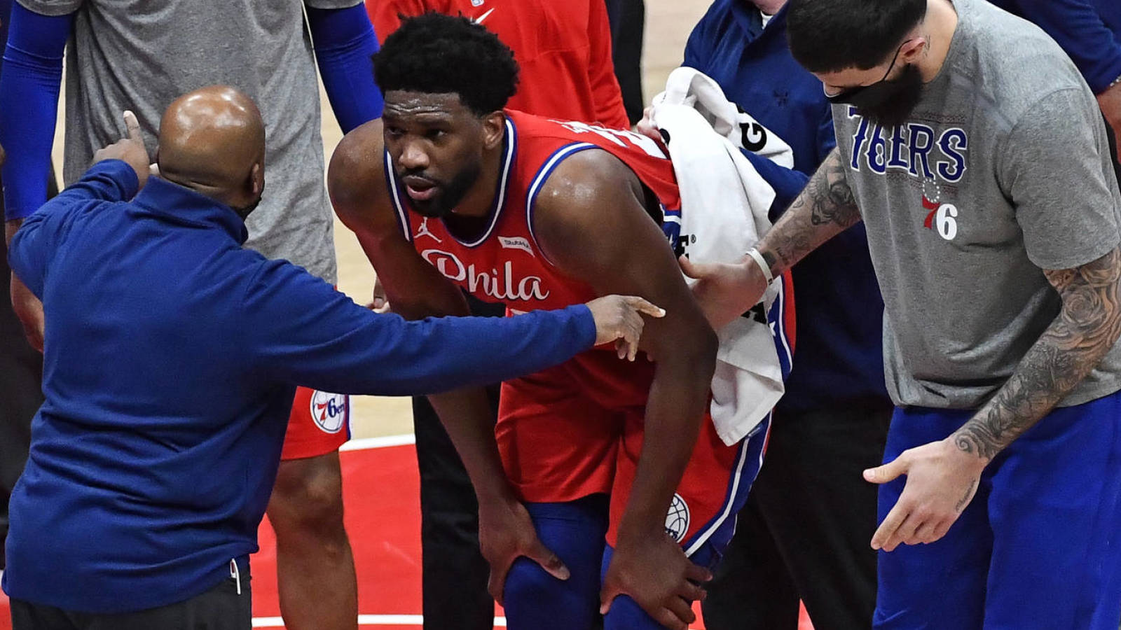Report: 76ers star Joel Embiid out at least two weeks with bone bruise