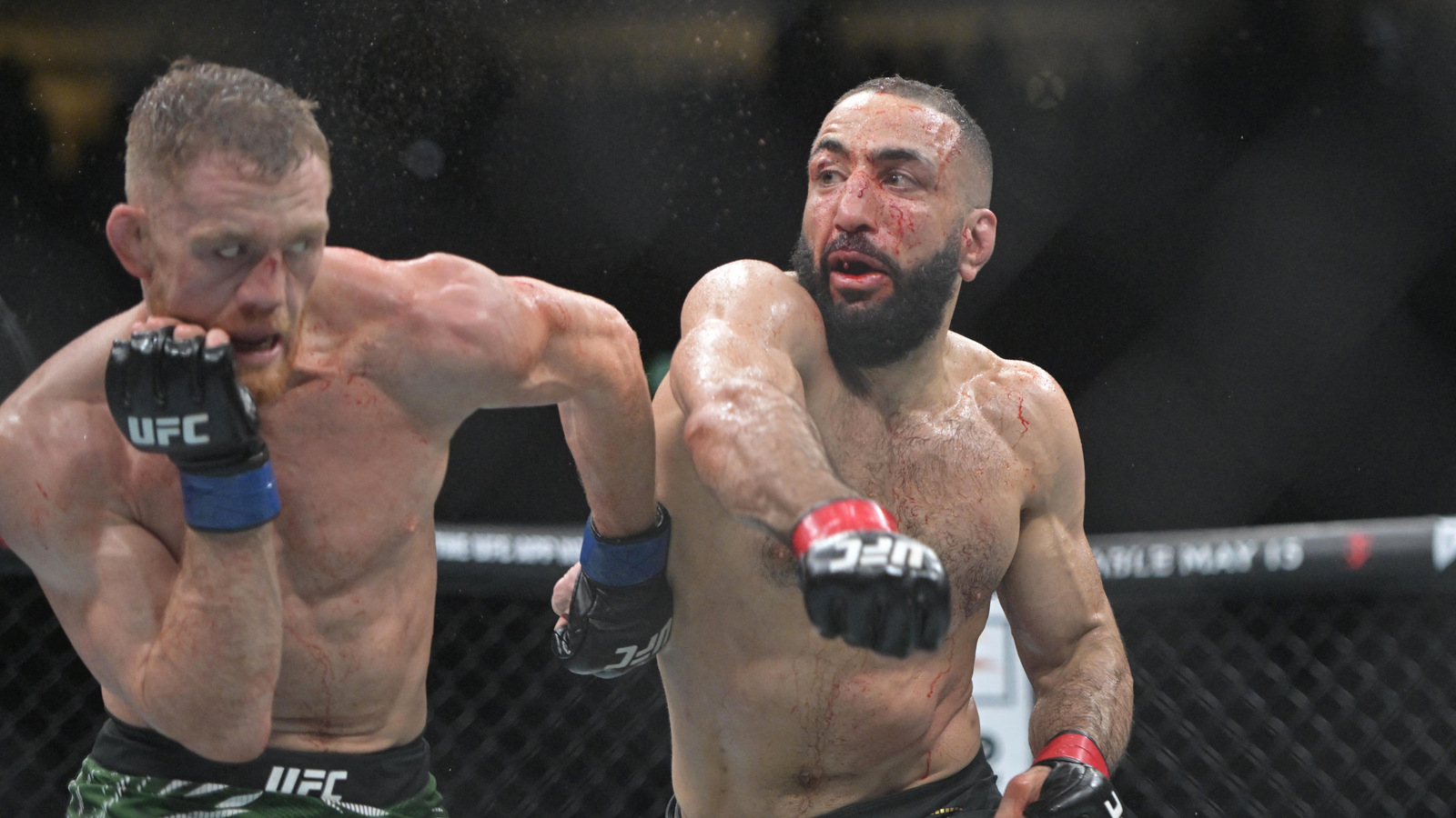 Belal Muhammad Kicks at Colby Covington at RAF 11 Press Conference