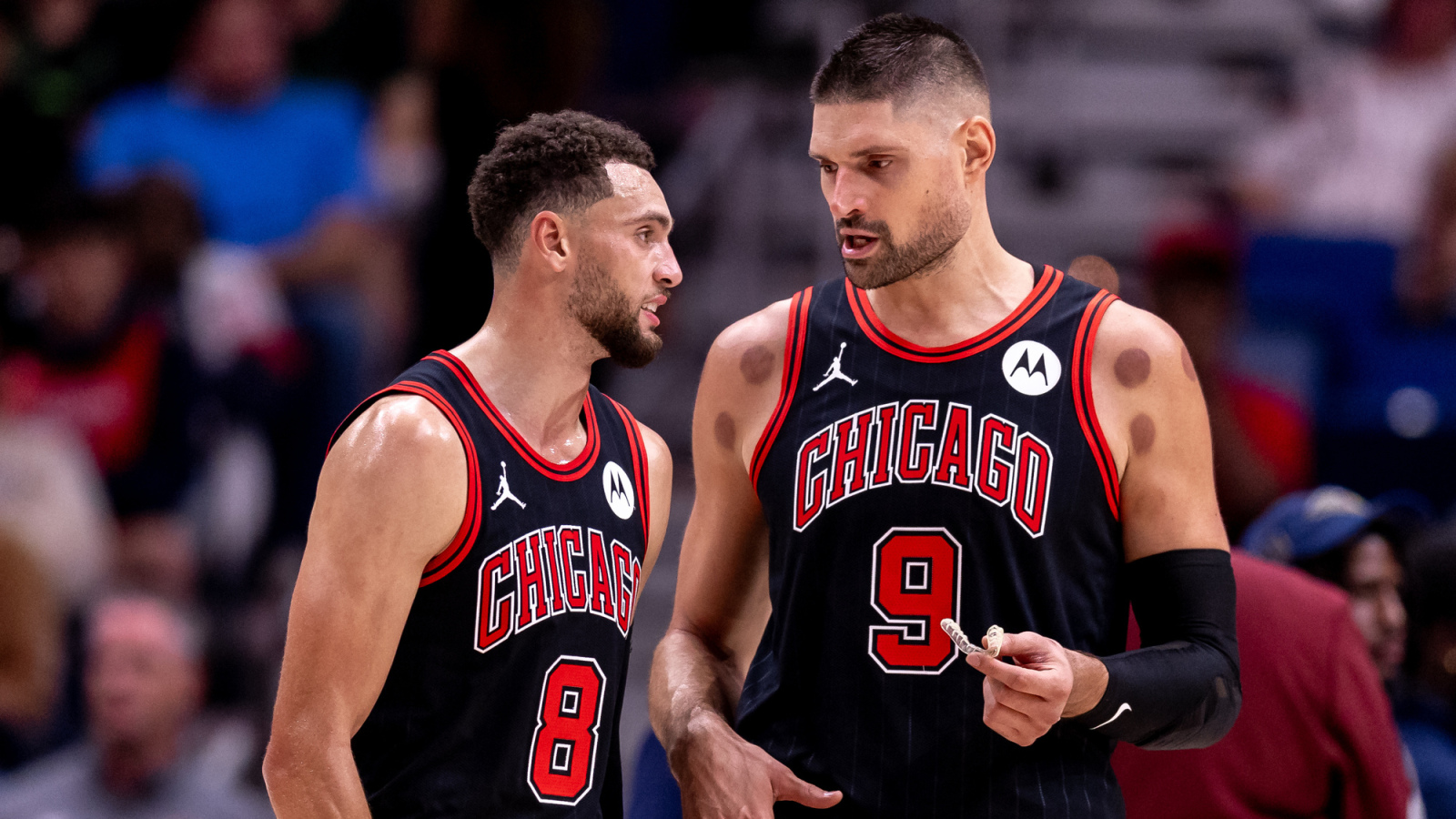 Chicago Bulls guard Zach LaVine (8) and center Nikola Vucevic (9) talk on a time out against the New Orleans Pelicans during the first half at Smoothie King Center. Stephen Lew-Imagn Images It's time for the Bulls to trade Zach LaVine and Nikola Vucevic By Desmond Novack | Last updated Jan 13, 2025 11:42 AM ET
