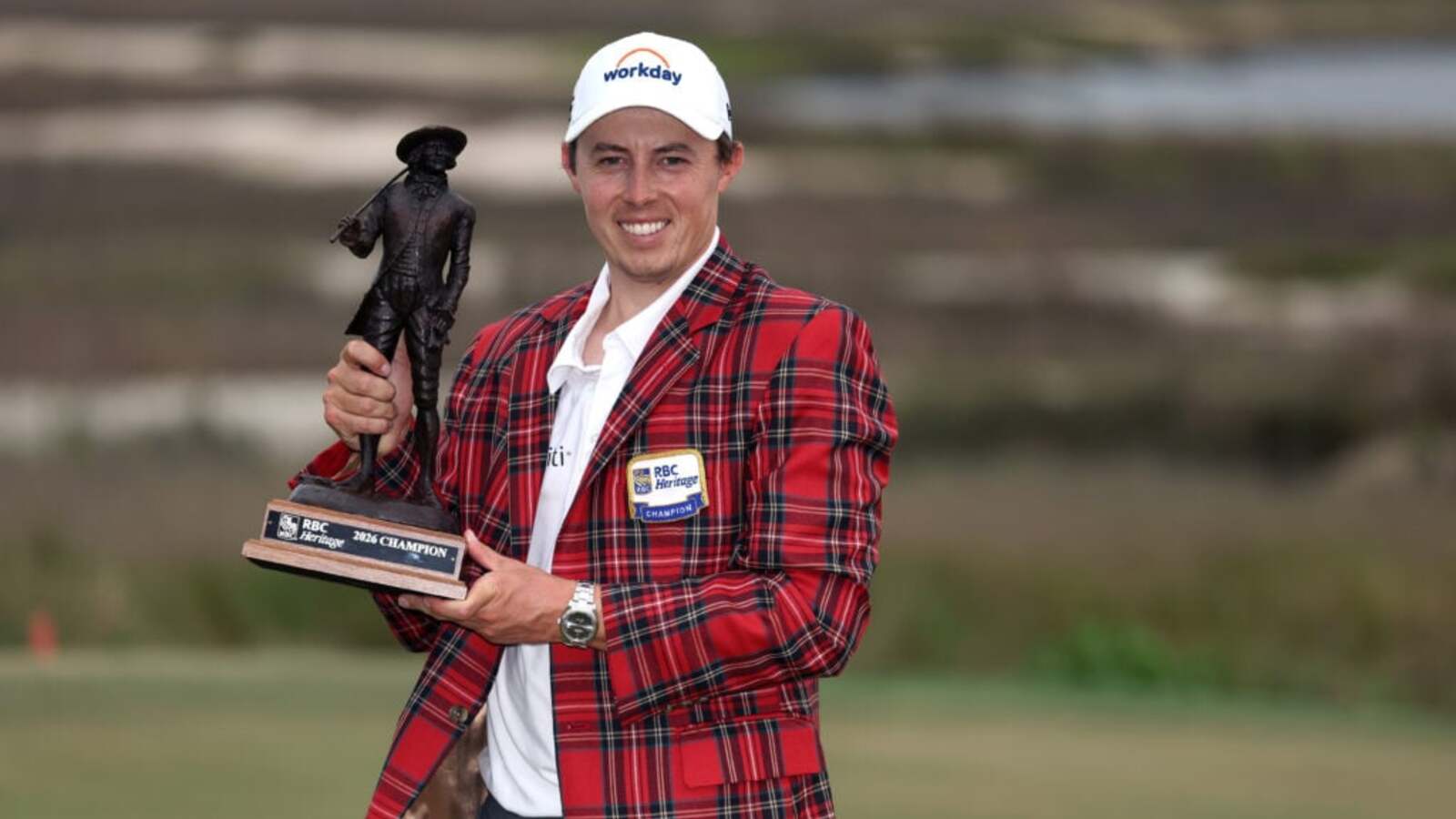 Matt Fitzpatrick responds when asked who it felt better to beat, Scottie Scheffler or Jordan Spieth