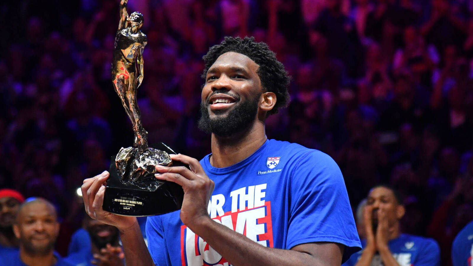 Watch Joel Embiid shares heartwarming moment with his son during MVP