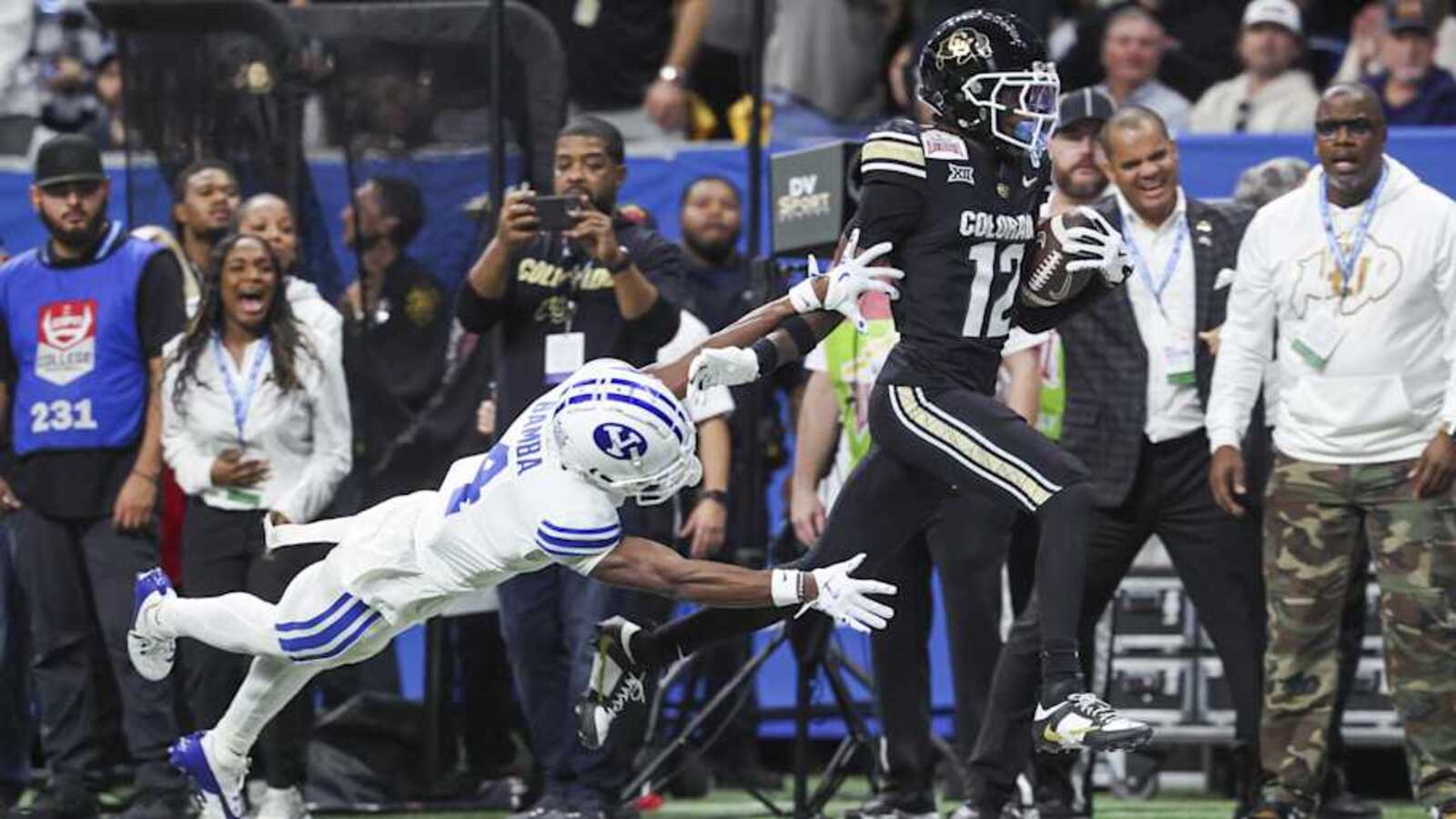 Dec 28, 2024; San Antonio, TX, USA; Colorado Buffaloes wide receiver Travis Hunter (12) runs with the ball as Brigham Young Cougars cornerback Mory Bamba (4) attempts to make a tackle during the second quarter at Alamodome. Mandatory Credit: Troy Taormina-Imagn Images Troy Taormina-Imagn Images Former NFL Star Sends Bold NFL Draft Warning to Browns, Andrew Berry Originally posted on Cleveland Browns on SI By Chris Wilson | Last updated Apr 22, 2025 4:36 PM ET