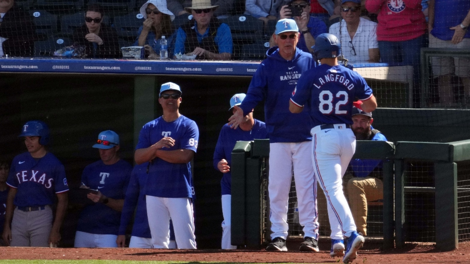 Wyatt Langford crushes grand slam in Rangers’ spring training game ...
