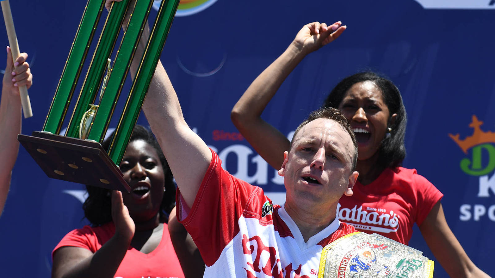 Joey Chestnut Wins Nathan’s 14th Hot Dog Eating Contest