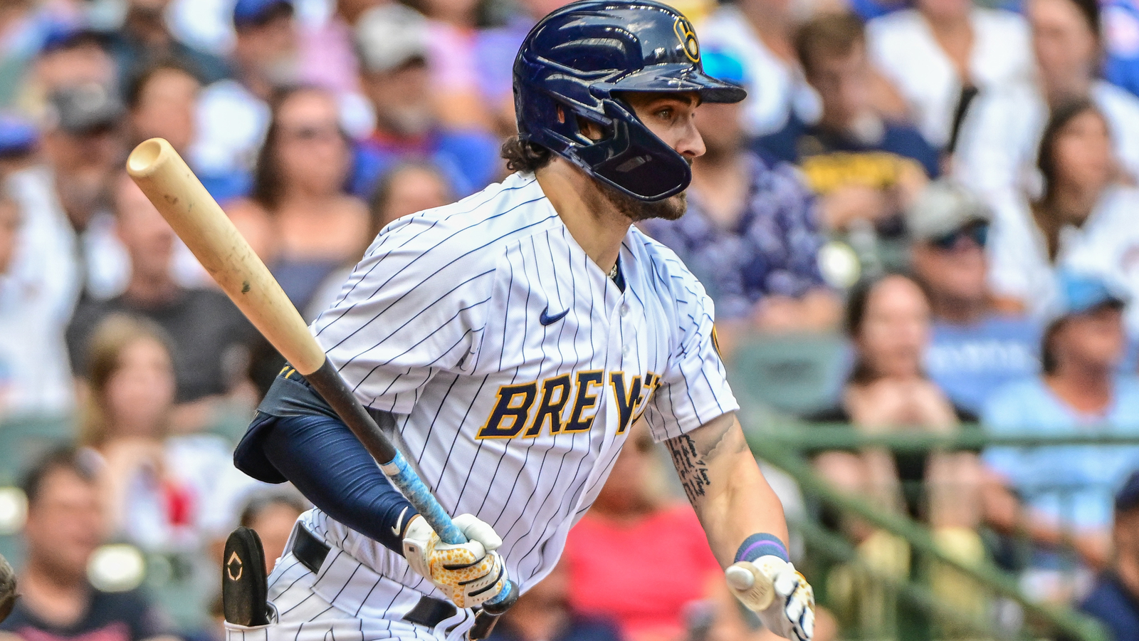 Watch: Brewers Prospect Garrett Mitchell Collects First Major League Hit!