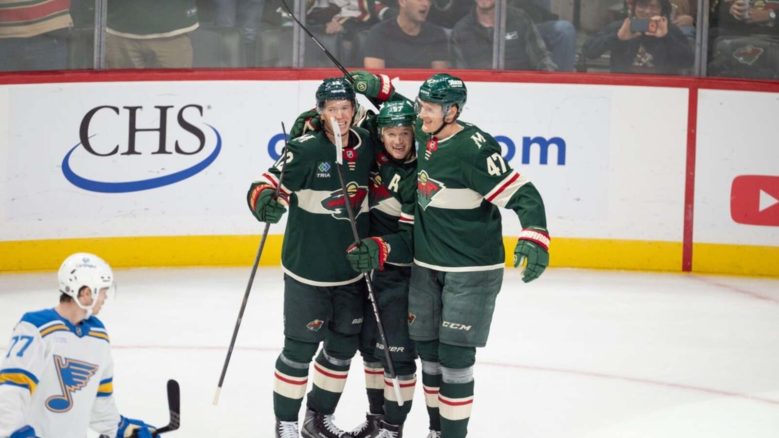 Wild ride Matt Boldy’s hat trick to win over Blues