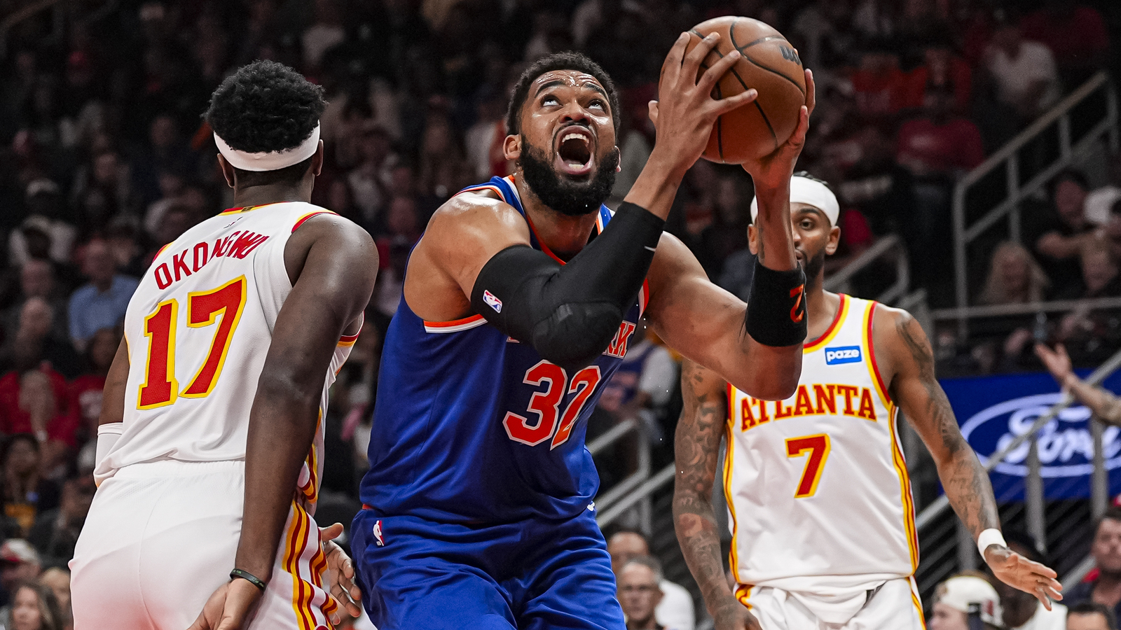 Knicks tie series with Hawks behind KAT’s Game 4 triple-double