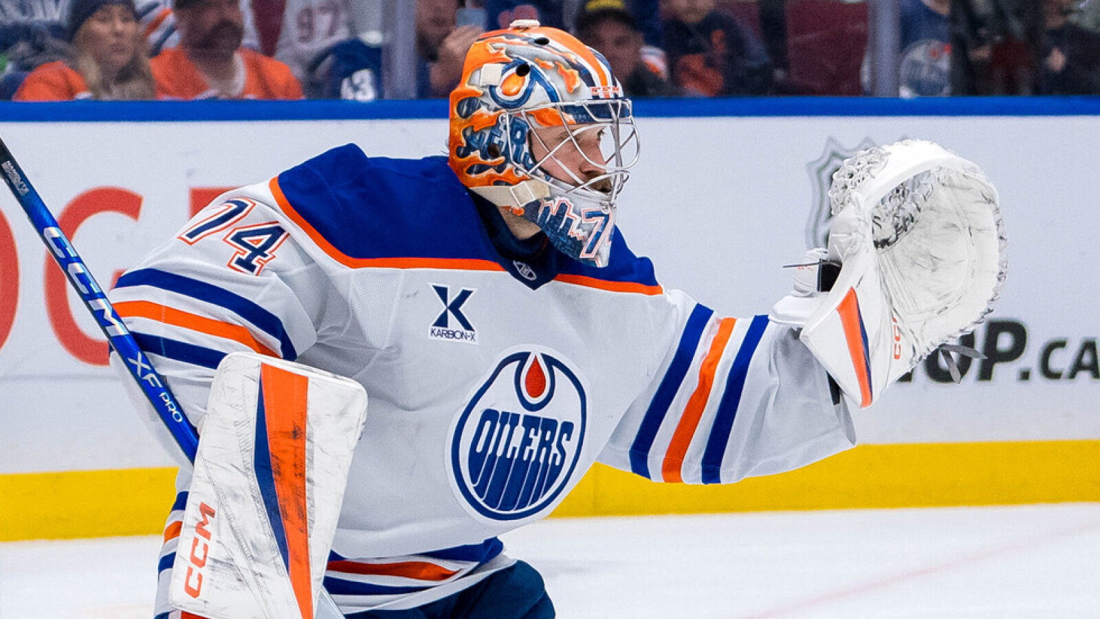 Oilers goalie Stuart Skinner speaks to media after missing game for ...