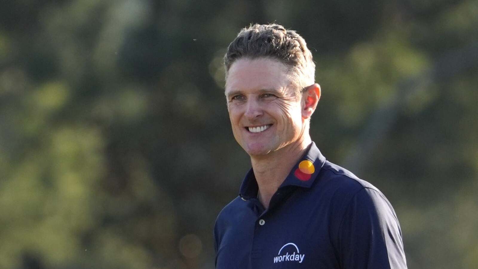 Justin Rose debuting clubs from F1's McLaren at Cadillac Championship